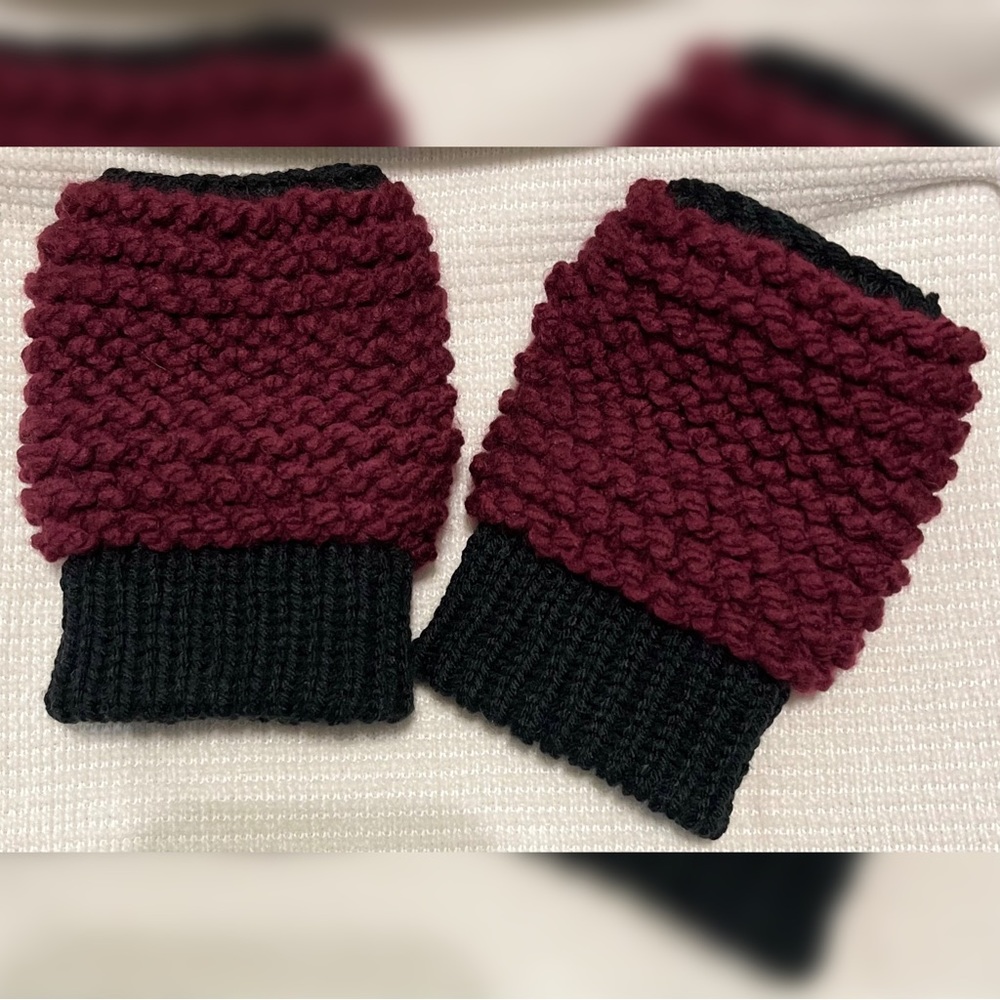 Handmade Hand Crafted Knit fingerless gloves S-XL hands Typing Gloves - Picture 2 of 4